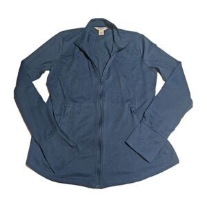 Tommy Bahama Golf Jacket Womens Large Geometric Full Zip Active Performance Blue